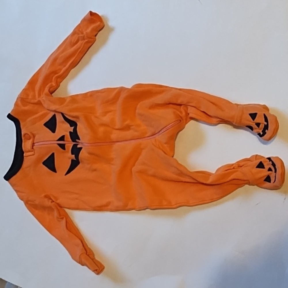 Orange Pumpkin Baby Outfit (0-3M)